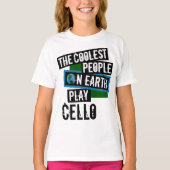 De koelste mensen op aarde spelen Cello T-shirt (Voorkant)