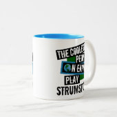 De koelste mensen op aarde spelen een stok tweekleurige koffiemok (Voorkant rechts)