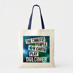 De koelste mensen op aarde spelen een ulcimer tote bag