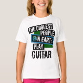 De koelste mensen op aarde spelen gitaar t-shirt (Voorkant)