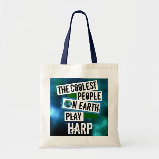 De koelste mensen op aarde spelen Harp Tote Bag (Voorkant)