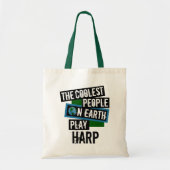 De koelste mensen op aarde spelen Harp Tote Bag (Voorkant)