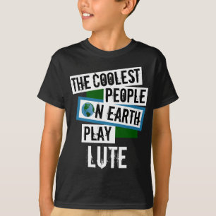 De koelste mensen op aarde spelen Lute T-shirt