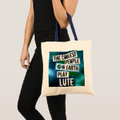 De koelste mensen op aarde spelen Lute Tote Bag (Voorkant (product))
