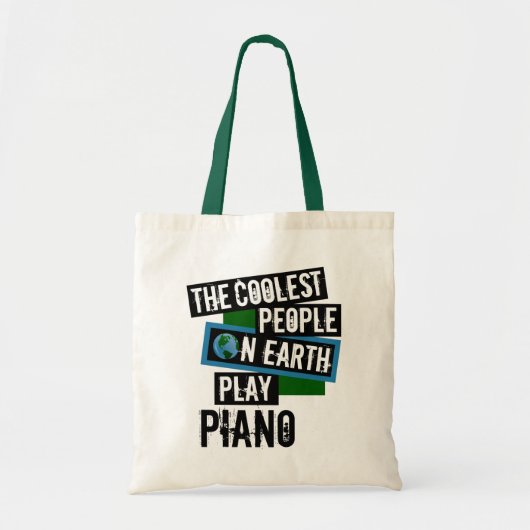 De koelste mensen op aarde spelen piano tote bag (Voorkant)