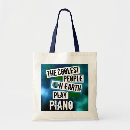 De koelste mensen op aarde spelen piano tote bag (Voorkant)