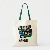 De koelste mensen op aarde spelen sarod tote bag (Voorkant)