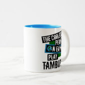 De koelste mensen op aarde spelen Tambura Tweekleurige Koffiemok (Voorkant rechts)