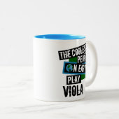 De koelste mensen op aarde spelen Viola Tweekleurige Koffiemok (Voorkant rechts)