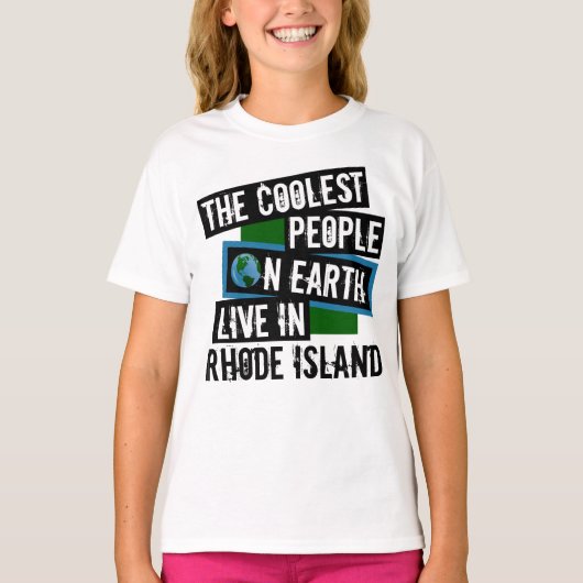 De koelste mensen op aarde wonen op het eiland Rho T-shirt (Voorkant)