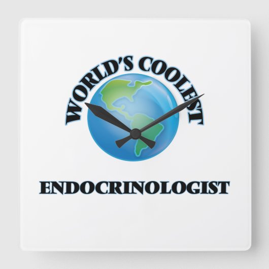 DE KOELSTE NDOCRINOLOGIST VAN ORLD VIERKANTE KLOK (Voorkant)