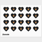 De koelste pompoen in de flacon halloween Thanksgi Hart Sticker (Vel)