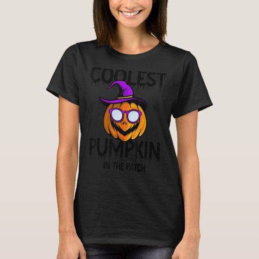 De koelste pompoen in het Gezegde van de patchspok T-shirt (Voorkant)