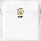 De koelste Pop Ronde Sticker (Tas)