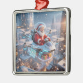 De Koelste Science-Fiction Kerstman Metalen Ornament (Links)