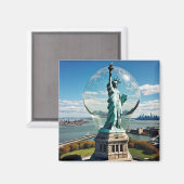 De koepel boven het Vrijheidsbeeld 2035 Magneet (Voorkant / Achterkant)