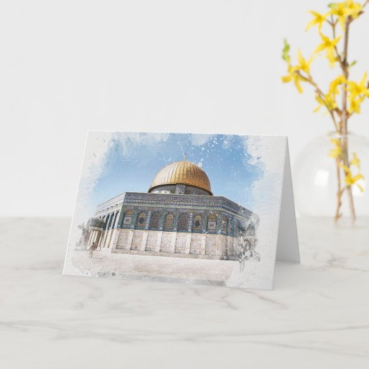 De koepel van de prachtige islamitische heilige ro kaart (Gele Bloem)