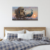 De koets voorbij de grens canvas afdruk (Insitu (Slaapkamer))