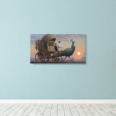 De koets voorbij de grens canvas afdruk (Insitu (Houten vloer))