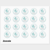 De koets wacht ronde sticker (Vel)