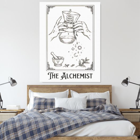 De koffie-alchemist canvas afdruk (Insitu (Slaapkamer))