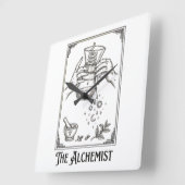 De koffie-alchemist vierkante klok (Hoek)