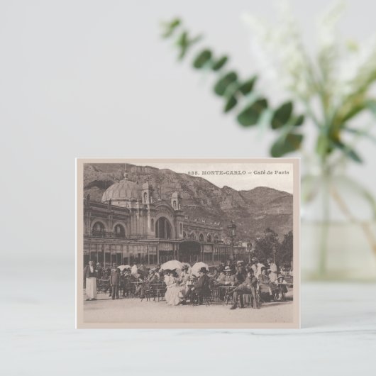 De Koffie DE Parijs van Monaco Briefkaart (Staand voorkant)