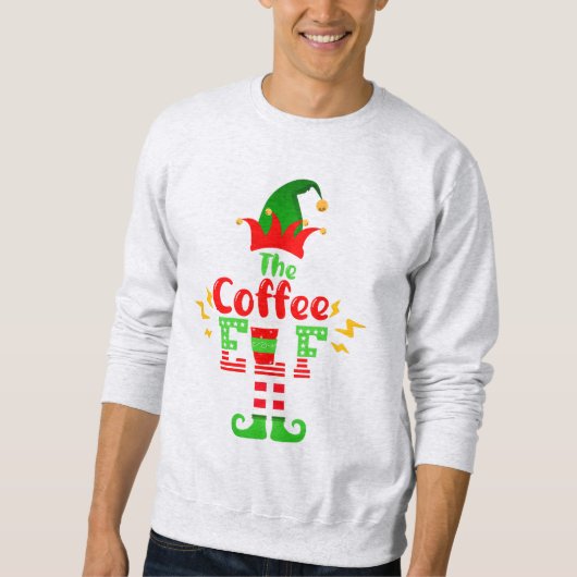 De koffie Elf kerstfamilie komt overeen met Pajama Trui (Voorkant)
