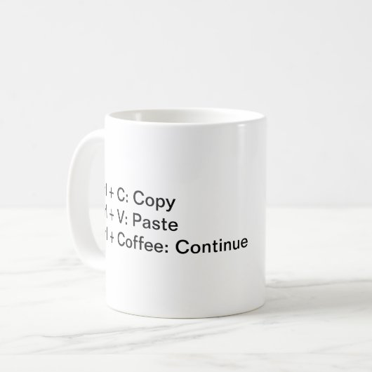 De koffie hotkey koffiemok (Voorkant links)