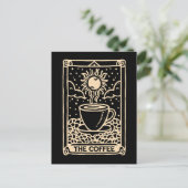 De koffie tarot kaart donkere academia (Staand voorkant)