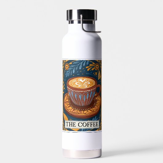 De koffie tarot waterfles (Links)