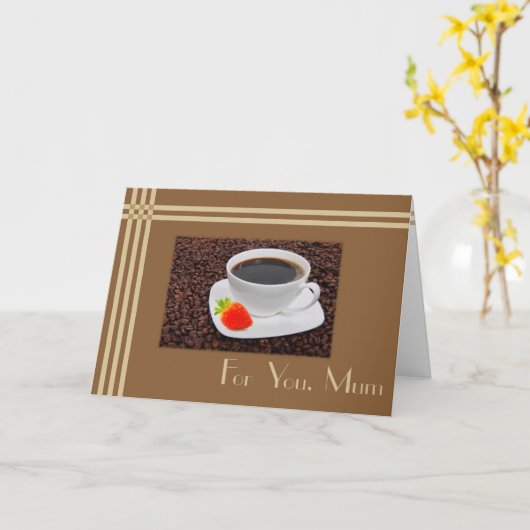 De Koffie van de Dag van moeders Kaart (Gele Bloem)