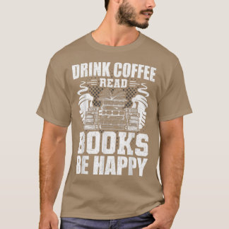 De Koffie van de Drink leest Boeken lezen Lovers L T-shirt