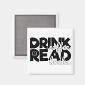 De Koffie van de Drink leest de Bookworm van Boeke Magneet (Voorkant / Achterkant)