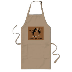 De Koffie van twee Katten Lang Schort