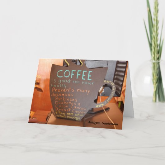 De koffie verhindert vele ziekten… kaart (Voorkant)