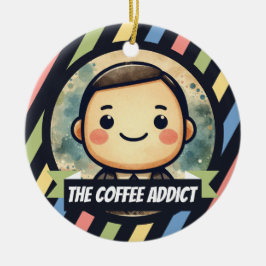 De koffie verslaafde - Kantoor Kerstmis Keramisch Ornament