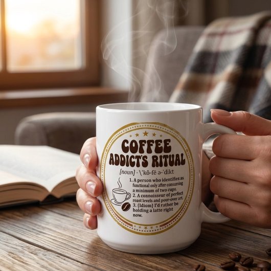 De koffie verslaafde mok - Grappige retro cadeaus