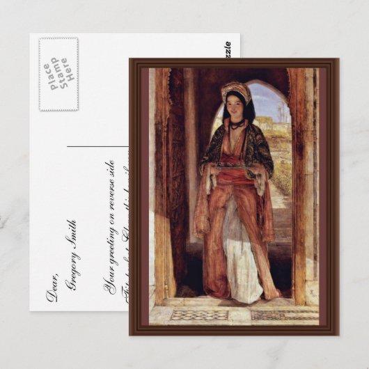 De koffiedrager van Lewis John Frederick Briefkaart (Voorkant / Achterkant)