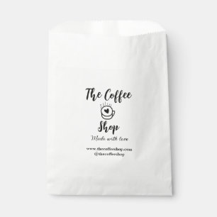 De koffiezaak en website social media bedrijf bedankzakje