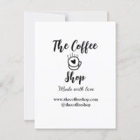 De koffiezaak en website social media business 