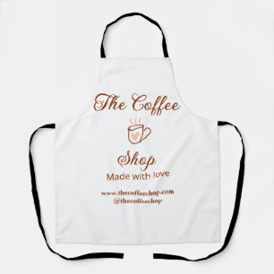 De koffiezaak en website social media business  schort