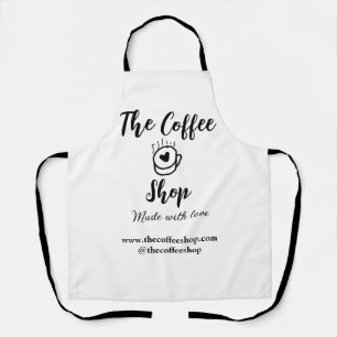 De koffiezaak en website social media business  schort