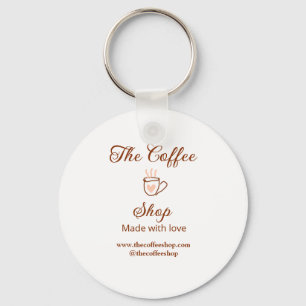 De koffiezaak en website social media business sleutelhanger
