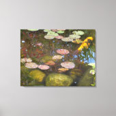 De Koi in de Lily Pad Pond Canvas Afdruk (Voorkant)