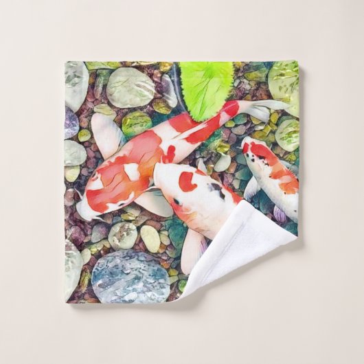 De Koi Pond Bad Handdoek (Wasdoekje)