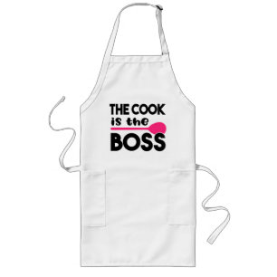 De kok is de baas Fun cadeau voor koks Lang Schort