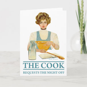 De kok vraagt de nacht vrij