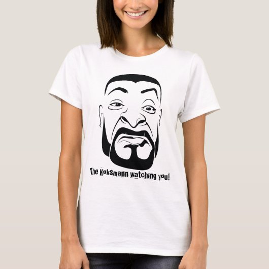De Koksmann kijkt naar je. T-shirt (Voorkant)