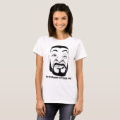 De Koksmann kijkt naar je. T-shirt (Voorkant volledig)